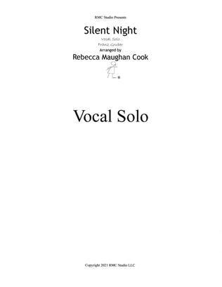 Silent Night for Vocal Solo with piano accompaniment