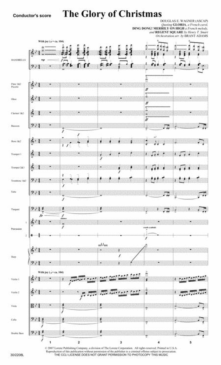 The Glory of Christmas - Full Orchestral Score and Parts image number null