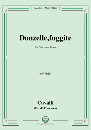 Book cover for Cavalli-Donzelle,fuggite,in F Major,for Voice and Piano