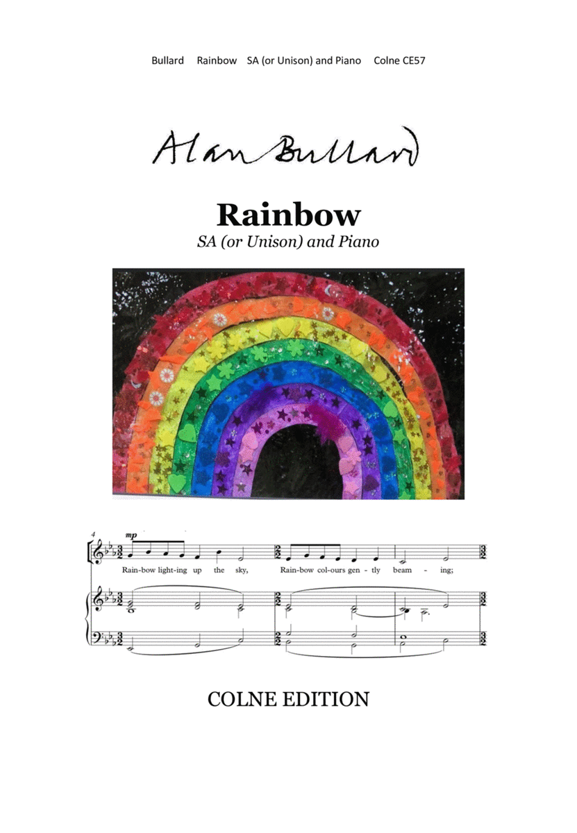 Rainbow (SA, or unison voices, and piano) image number null