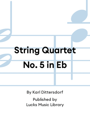 Book cover for String Quartet No. 5 in Eb