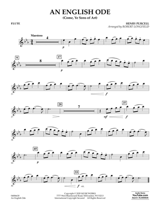 An English Ode (Come, Ye Sons of Art) (arr. Robert Longfield) - Flute