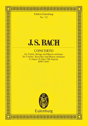 Book cover for Violin Concerto No. 2, BWV 1042