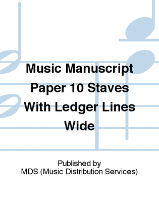 Book cover for Music manuscript paper 10 staves with ledger lines wide