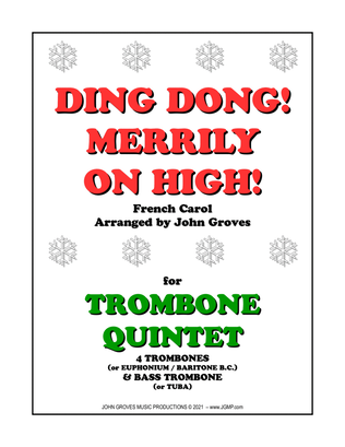 Book cover for Ding Dong! Merrily on High! - Trombone Quintet