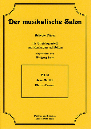 Book cover for Plaisir d'amour (für Streichquartett)
