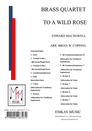 TO A WILD ROSE - BRASS QUARTET