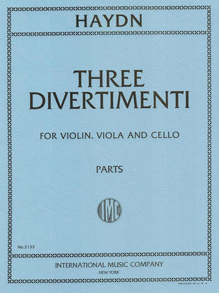 Book cover for Three Divertimenti