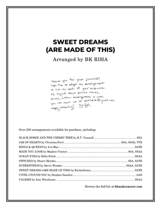 Book cover for Sweet Dreams (Are Made Of This)