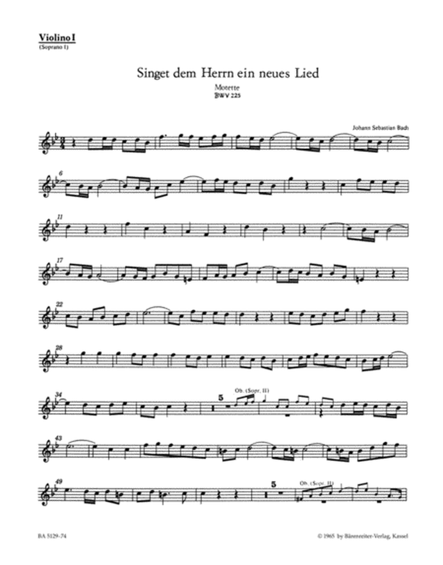 Singet dem Herrn ein neues Lied, BWV 225