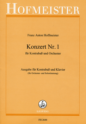 Book cover for Konzert Nr. 1 fur Kontrabass und Orchester / KlA