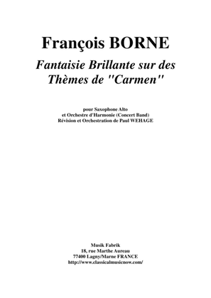 Fantaisie Brillante sur des Thèmes de Carmen for alto saxophone and concert band, score and solo par