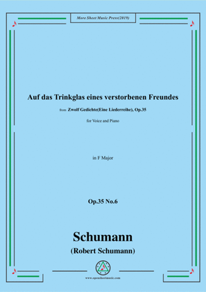 Schumann-Auf das Trinkglas eines...,Op.35 No.6 in F Major,for V&Pno
