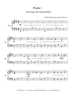 Book cover for Psalm 1 - lever harp solo (intermediate)