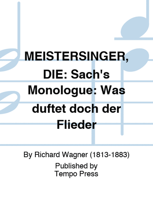 Book cover for MEISTERSINGER, DIE: Sach's Monologue: Was duftet doch der Flieder