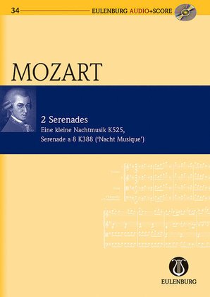 Book cover for 2 Serenades: KV 525/KV 388 Eine Kleine Nachtmusik/Serenade a 8 (Night Music)