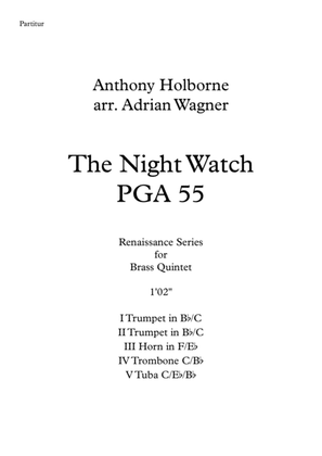 Book cover for The Night Watch PGA 55 (Anthony Holborne) Brass Quintet arr. Adrian Wagner