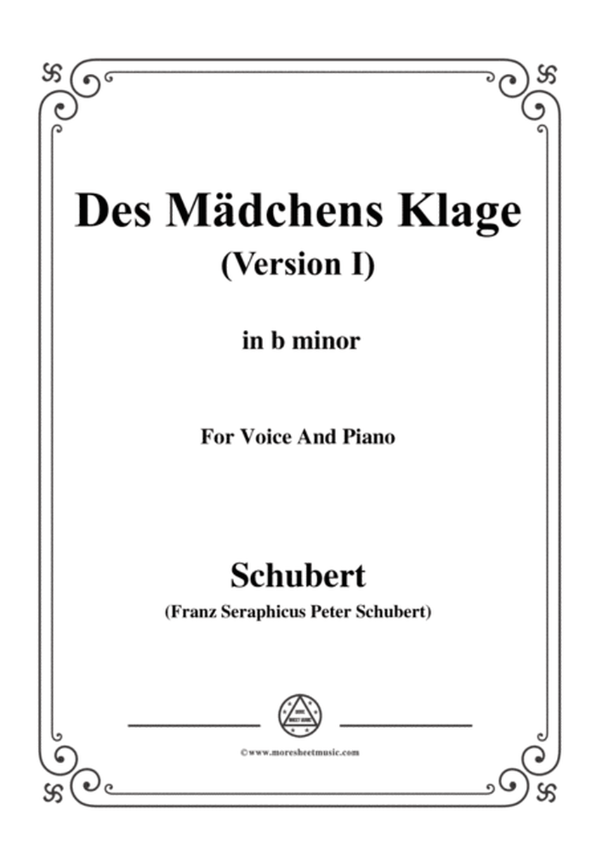 Schubert-Des Mädchens Klage(Version I),in b minor,D.6,for Voice and Piano image number null