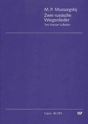 Book cover for Mussorgskij: Zwei russische Wiegenlieder