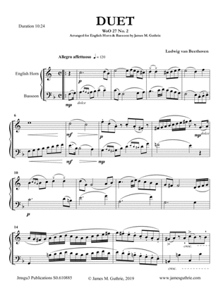 Beethoven: Duet WoO 27 No. 2 for English Horn & Bassoon