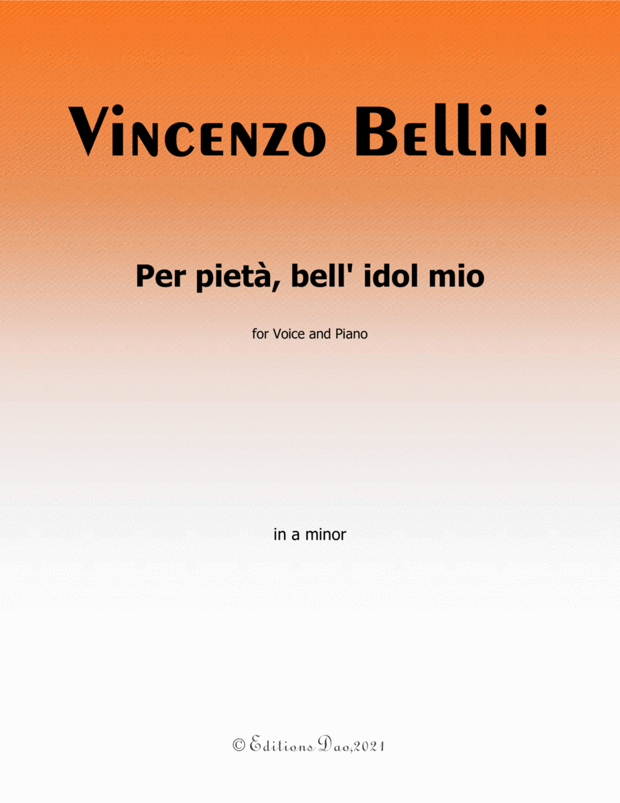 Per pietà,bell' idol mio by Bellini,in a minor image number null