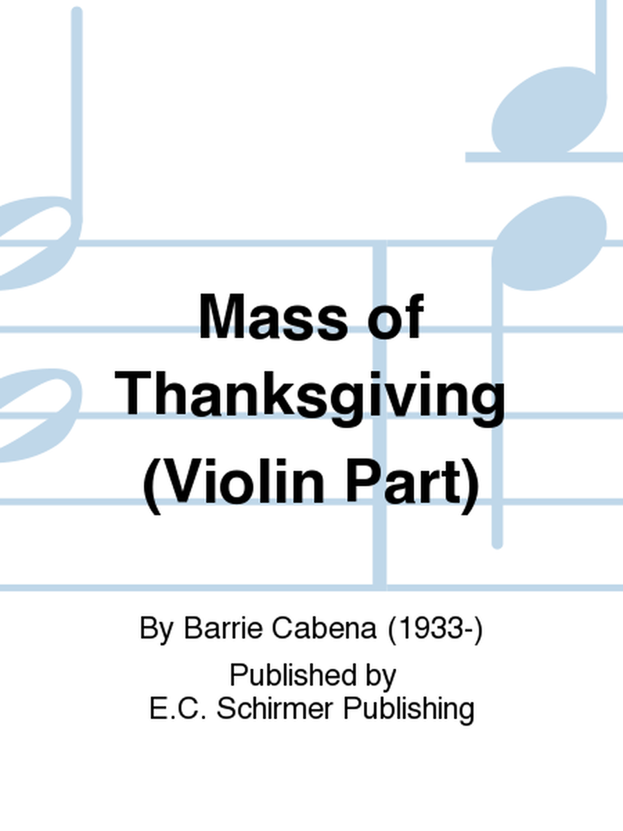 Mass of Thanksgiving (Violin part)