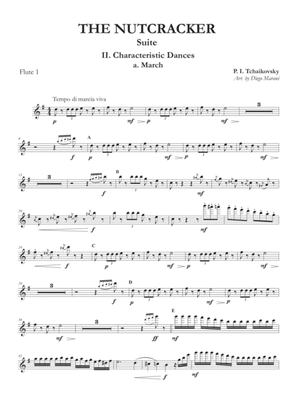 Book cover for "March" from Nutcracker Suite for Flute Quartet