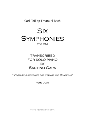 Bach C.P.E - Six symphonies - Piano version