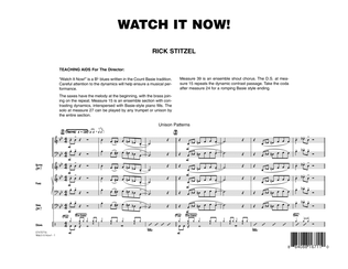 Book cover for Watch It Now! - Full Score