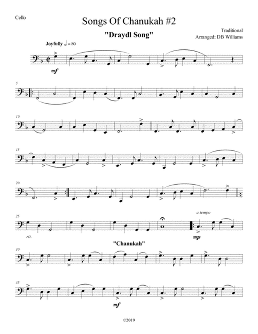 Songs Of Chanukah #2 (Cello)