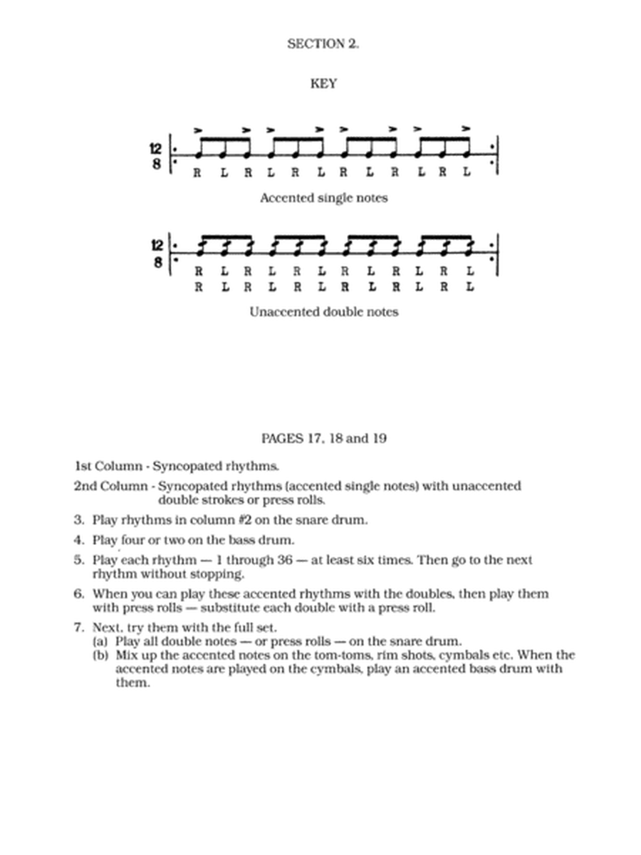 Syncopation and Rolls for the Drum Set