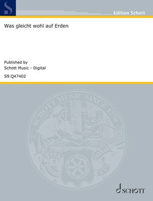 Book cover for Was gleicht wohl auf Erden