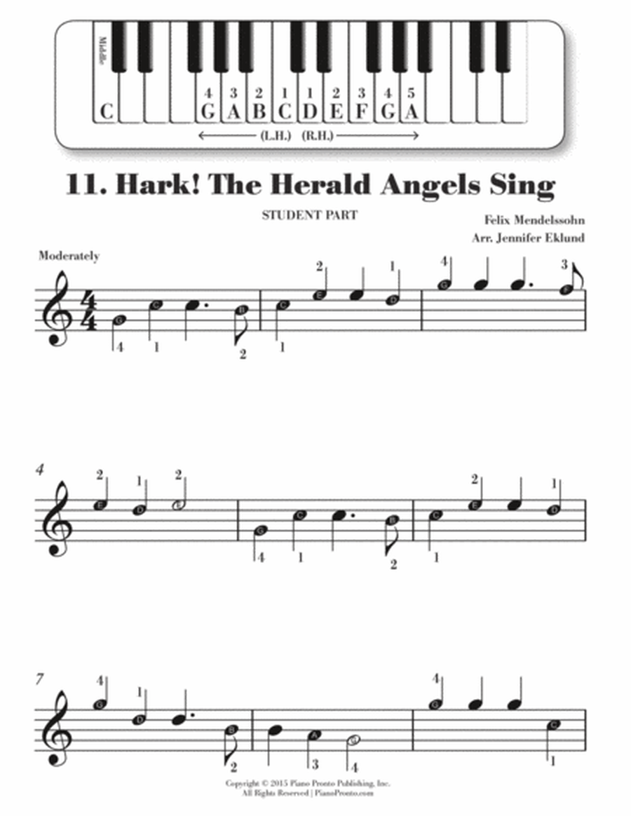 Hark! the Herald Angels Sing (Primer Solo with Teacher Duet) image number null
