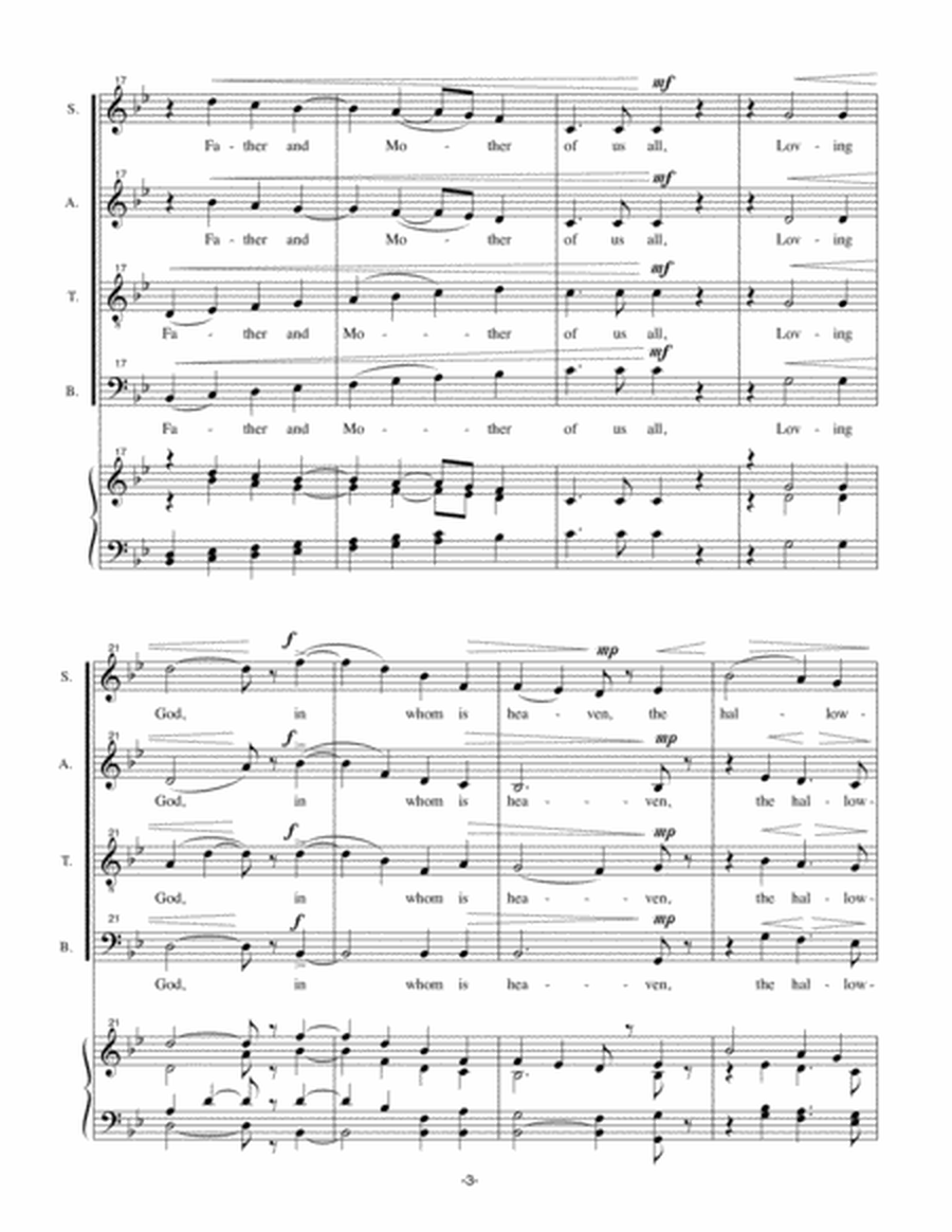 Today's Lord's Prayer, for Chorus SATB a Capella image number null