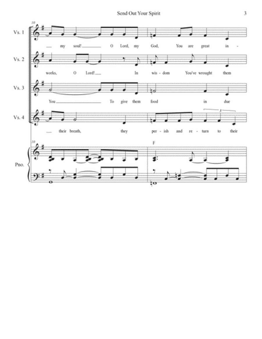 Send Out Your Spirit (Psalm 104) (SATB) image number null