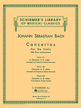 Book cover for Concerto in E Major