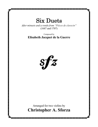 Book cover for Six Violin Duets after La Guerre