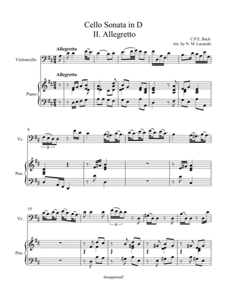 Cello Sonata in D II. Allegretto