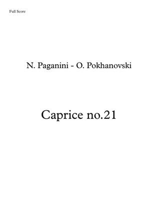 Book cover for Paganini-Pokhanovski 24 Caprices: #21 for violin and piano