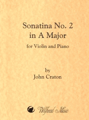 Book cover for Sonatina No. 2 in A Major for Violin and Piano
