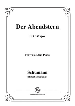 Book cover for Schumann-Der Abendstern,in C Major,Op.79,No.1,for Voice and Piano