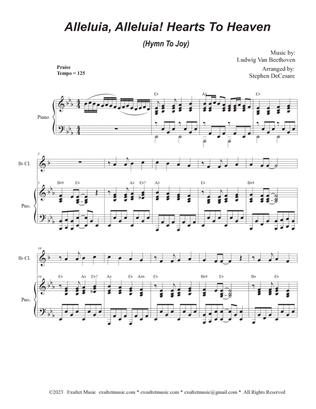 Book cover for Alleluia, Alleluia! Hearts To Heaven (Bb-Clarinet solo and Piano)