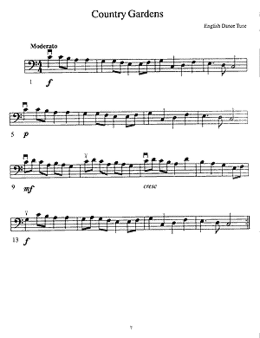 Easy Solos for Beginning Cello Level 1