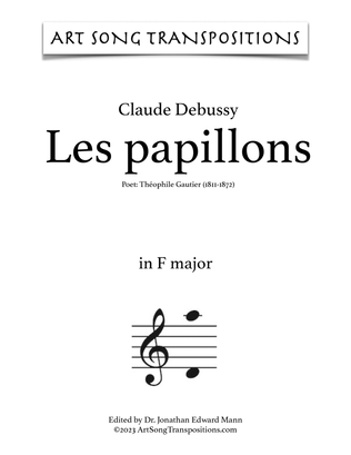 Book cover for DEBUSSY: Les papillons (transposed to F major)