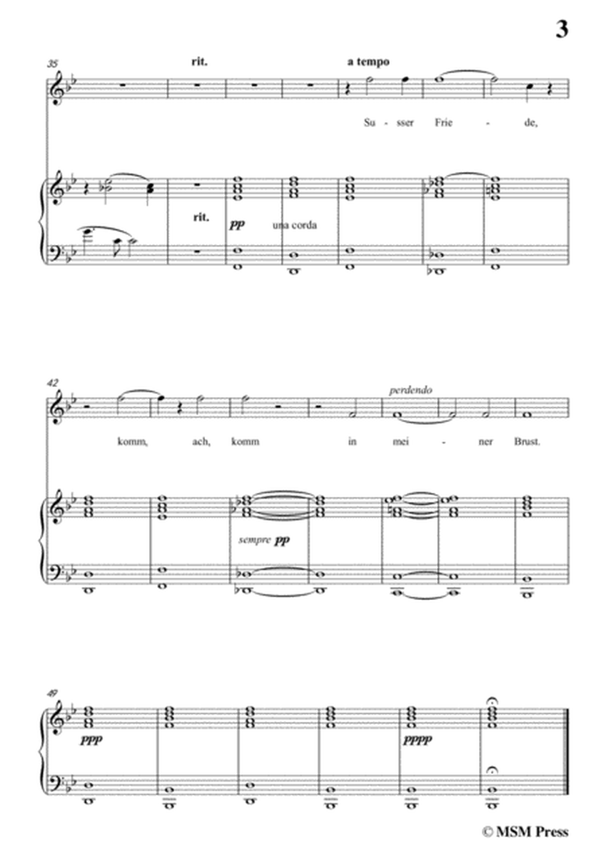 Liszt-Der du von dem himmel bist in B flat Major,for Voice and Piano image number null