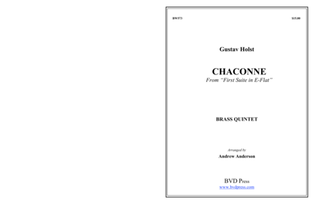 Book cover for Chaconne from First Suite in Eb for Military Band