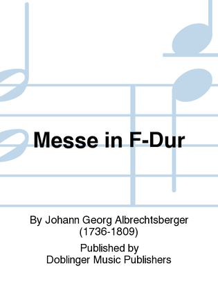 Book cover for Messe in F-Dur