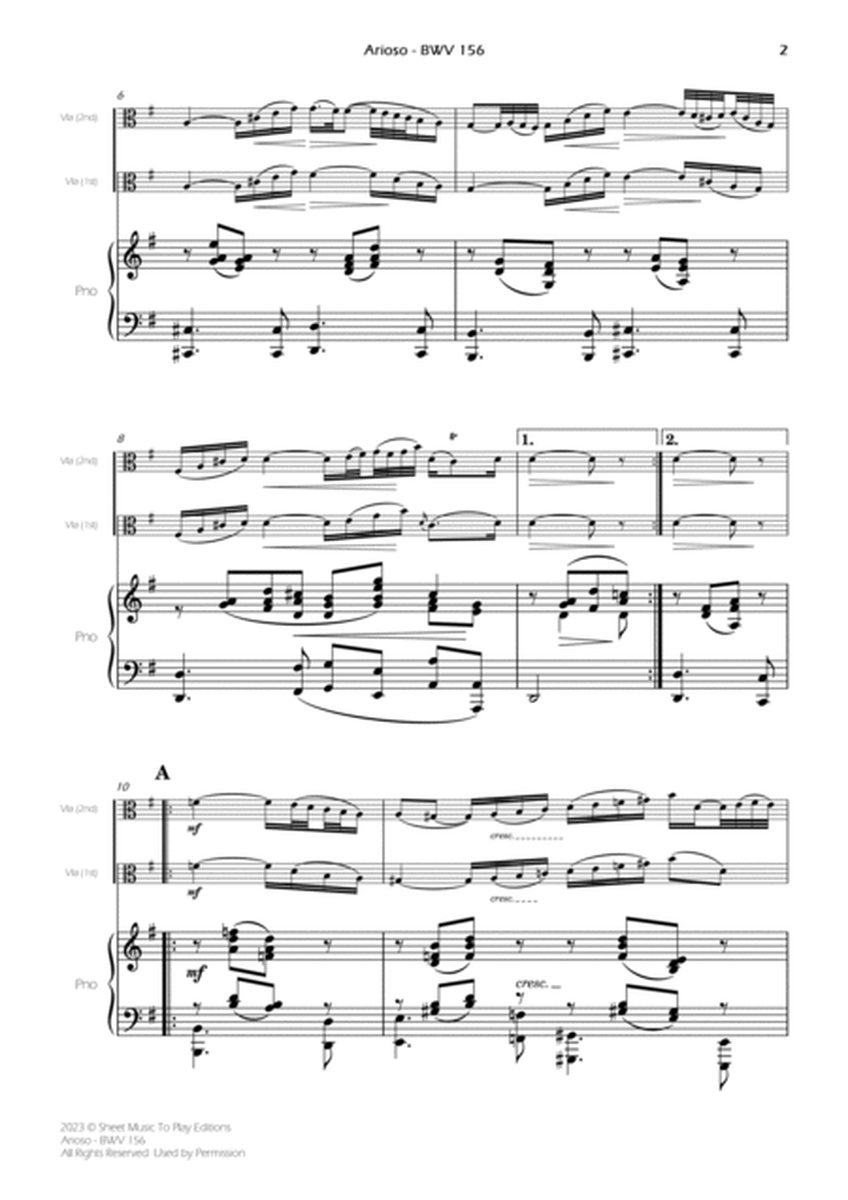 Arioso (BWV 156) - Viola and Piano (Full Score) image number null