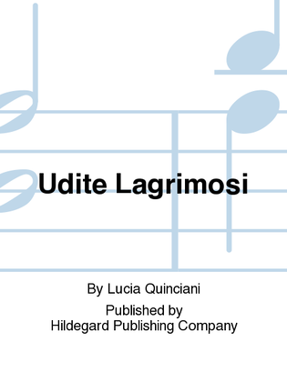 Book cover for Udite Lagrimosi