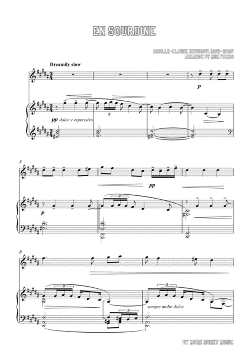 Debussy-En Sourdine, for Flute and Piano image number null